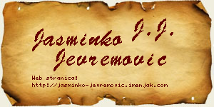 Jasminko Jevremović vizit kartica